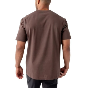 เสื้อยืดคอกลมฟิตเนสพิมพ์ลายตามสั่งสำหรับผู้ชาย ผ้าฝ้าย 100% เสื้อผ้าออกกำลังกายสไตล์สวย - Product Image 5