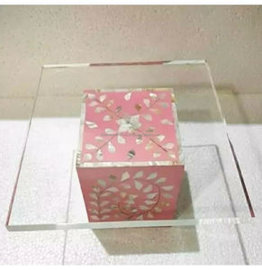 Premium Quality Handmade Beige Wood <b>Cake</b> <b>Stand</b> Mother Pearl Inlay Best Quality Chocolate Presentation Decorative Tools - Product Image 6