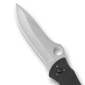 Couteaux de poche pliants à manche noir en acier inoxydable, lame longue et pointue avec ouverture ronde pour le pouce et clip de poche pour usage quotidien - Product Image 5