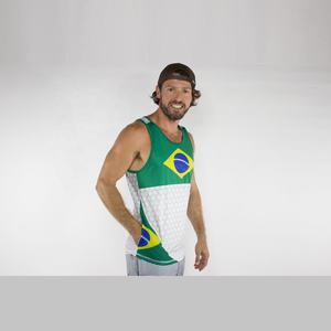 เสื้อกล้ามพิมพ์ลายซับลิเมชันสำหรับผู้ชายและผู้หญิงเสื้อกล้าม100% ผ้าโพลีเอสเตอร์แห้งเร็วใส่ออกกำลังกายเล่นกีฬาเข้ายิม - Product Image 2