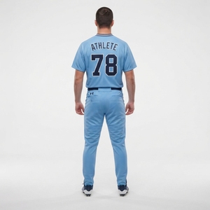 Jersey de Béisbol Personalizado para Hombre, Cuello en V, Estilo Retro de los 80, Tejido Doble de Malla, Estilo NCAA, Fabricante OEM - Product Image 2