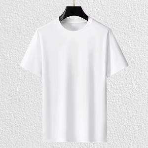 Camiseta de Manga Corta para Hombre, Cuello Redondo, Color Sólido, 190g, CVC, Tallas Grandes, con Logotipo Bordado Personalizado OEM, Precio de Fábrica China Bangladesh - Product Image 2