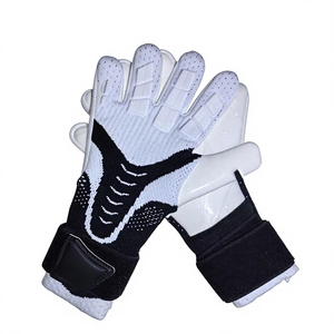 Gants de gardien de but de football, en cuir PU, à doigts entiers, imprimés en silicone, antidérapants, respirants, séchage rapide, sangle de poignet réglable avec crochet - Product Image 5