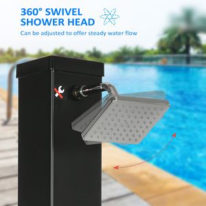 Doccia Solare da 10,6 Galloni con Soffione Girevole e Regolazione della Temperatura per Uso in Giardino o a Bordo Piscina - Product Image 6