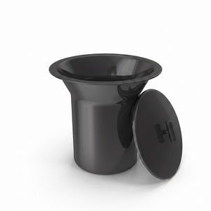 Sleek Black Ice Bucket Features A T-Shaped Lid Knob Accompanied By An Elegant Whiskey <b>Glass</b> And A Frosted <b>Cocktail</b> <b>Shaker</b> - Product Image 3