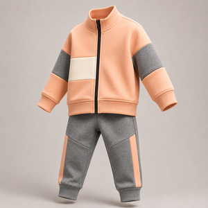 Pull en coton personnalisé en gros, col rond, patchwork, pour garçons, style décontracté, élégant et tendance, chemises et hauts pour bébés - Product Image 5