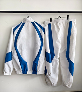 <b>Men</b> Winter Two Piece Custom Breathable Windbreaker Shorts <b>Jacket</b> Tracksuit Reflective Zip Fleece Set - Product Image 3