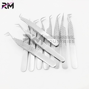 แหนบต่อขนตา RMI รุ่นใหม่ สีเงิน ปลายไม่มีใย คุณภาพสูง ผลิตจากสแตนเลสสตีล แหนบต่อขนตาแบบกำหนดเอง ใช้งานได้ยาวนาน - Product Image 1