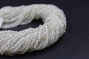 Ceylon Moonstone Faceted Rondelle Beads 4mm Natural Loose Gemstones Strands Ceylon Moonstone Collection - Product Image 4