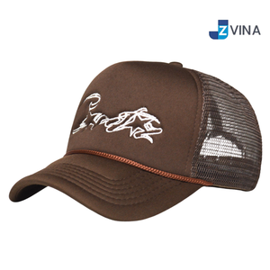 Custom Logo Embroidered Mesh Trucker <b>Hat</b> Adjustable Curved Brim Unisex Polyester Sunshade <b>Cap</b> for Outdoor Travel - Product Image 1