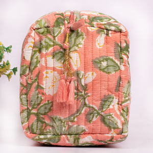 Nouvel ensemble de trousses de maquillage multifonctionnelles en coton faites à la main pour l'été, le meilleur rangement pour articles de toilette avec pochette organisatrice de cosmétiques personnalisée - Product Image 4