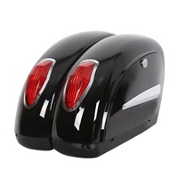Sacoche de selle rigide pour moto avec éclairage pour Honda Harley Yamaha