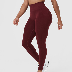 High Waist Durable Fabric Women Leggings Yoga <b>Pants</b> Breathable Quick Dry Reversible Stylish Affordable Leggings for Women - Product Image 2