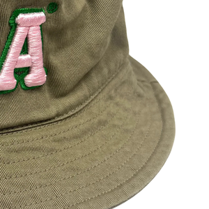 AKA Khaki Bucket <b>Hat</b> Green Embroidered Cotton <b>Sun</b> <b>Hat</b> Casual Outdoor Fishing Beach Travel Wide Brim Cap for Women <b>Men</b> - Product Image 3