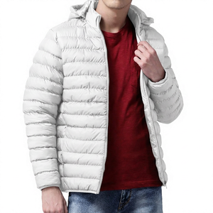 Men Fashion Casual Winter Jacket Outerwear Lightweight Padded <b>Coat</b> Hooded Regular Design Plus Size Warm Zipper - Product Image 2
