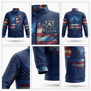 Unisex Sublimation Bomber Jacket Full Sleeve Custom Printed <b>Fleece</b> Quick Dry Sportswear Fitness Training <b>Running</b> Cycling Outdoor - Product Image 5