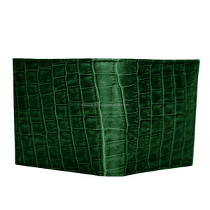 Portefeuille à deux volets pour hommes de qualité supérieure porte-monnaie en cuir de crocodile exotique fermeture ouverte courte utilisation quotidienne doublure en polyester portefeuilles en gros - Product Image 2