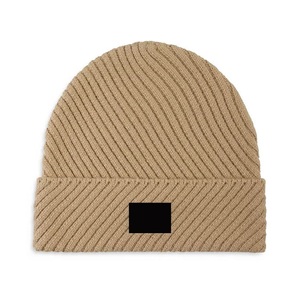 Gorros de Invierno de Alta Calidad, Gorro de Punto Liso Promocional con Logotipo Personalizado OEM, Gorros de Punto Plegables - Product Image 1