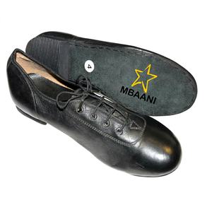 MBAANI Zapatos de Baile de Jazz para Mujer, Negros, de Cuero Genuino, con Suela Partida, Planos y Suaves para Práctica - Product Image 4