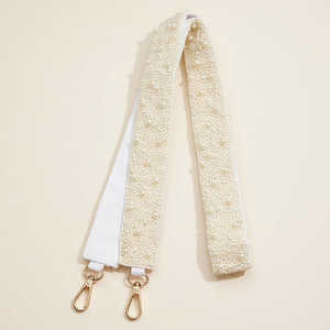 Correa de bolso con bordado floral y letras de cuentas para clutch, tote, bandolera, correa moderna personalizada, cinturón para bolso, artículo decorativo bohemio - Product Image 5
