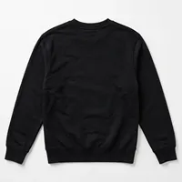 Sweat-shirt unisexe noir à col rond, manches longues, pull en molleton, haut décontracté uni, personnalisable, 100% coton, respirant pour l'hiver