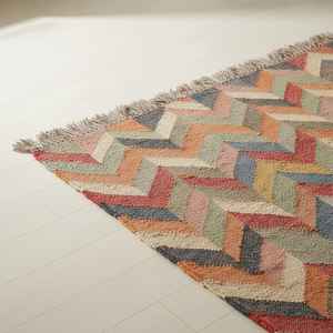 Alfombras Kilim de Yute y Lana Hechas a Mano con Tejido Plano Personalizadas para Sala de Estar, Dormitorio y Estudio - Product Image 2