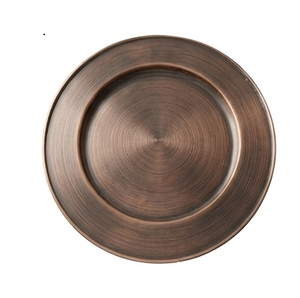 Assiette de service en cuivre antique de haute qualité pour mariage, événement, dîner, service de nourriture - Product Image 4