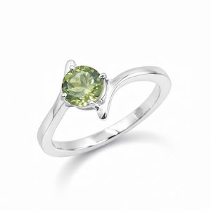 Anillo de Peridoto Natural con Diseño de Panal de Abeja y Acabado en Oro Amarillo, Joyería con Gema Verde - Product Image 6
