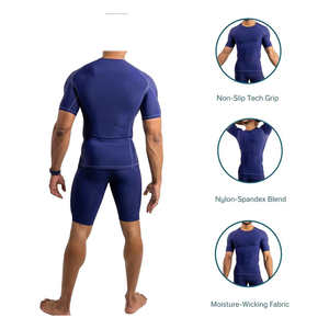 Rashguard professionnel pour hommes, respirant, anti-UV, séchage rapide, écologique, en polyester/spandex, pour les sports et activités de plein air - Product Image 3