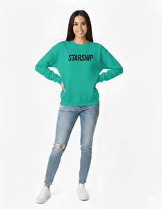Sweat-shirt à col roulé bleu marine pour femme, coupe classique, manches longues, 100% coton tricoté, respirant, vêtement d'automne - Product Image 2