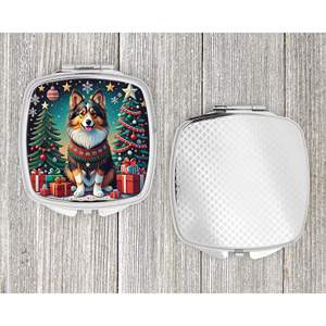 Sheltie Noël Compact Voyage Maquillage Miroir Portable Pliant De Poche pour Femmes et Filles Cadeau - Product Image 4