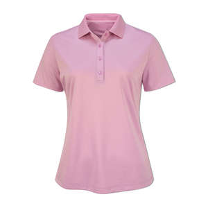 เสื้อเชิ้ตผู้หญิงทรงสลิมสไตล์วินเทจสีขาวสำหรับเล่นกอล์ฟ  คอปกพับ แขนสั้น ผ้าฝ้าย 100%  พร้อมโลโก้สั่งทำเกรดพรีเมียม - Product Image 4