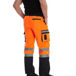 Pantalones de Trabajo Reflectantes de Alta Visibilidad para Seguridad Vial, Color Amarillo, Precio al por Mayor - Product Image 2