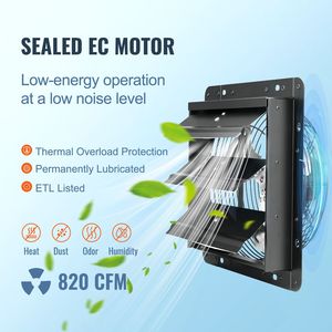 Ventilatore da Soffitta a Parete da 3 Metri con Motore EC da 820 CFM, Controllo a 10 Velocità e Regolatore di Temperatura/Umidità - Product Image 4