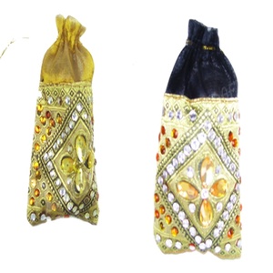 Silk Border Organza Drawstring Pouch Casual Eco-Friendly Christmas Gift Bag - Product Image 6