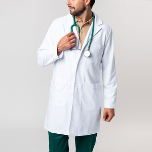 Blouse de laboratoire blanche à manches longues, coupe confortable, qualité supérieure, avec poches spacieuses, vêtements de protection médicale, blouses de médecin - Product Image 5