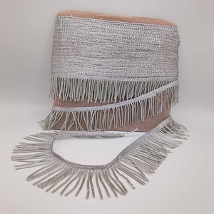 Frange en fil d'argent torsadé de qualité supérieure, fournie directement par l'usine, pour vêtements et décorations intérieures - Product Image 3