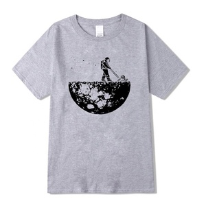 Bulk Printed Homme 100% Cotton Men's T Shirt Cemizo Moon Cleaner Print t -sark Casual Short Sleeve t leine O Neck Camisa - Product Image 1