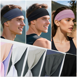 Exercise Athletic Hiking Sweatbands With Sport Hair <b>Band</b> Logo Custom Sweat <b>Head</b> <b>Bands</b> for Men Girls Work Out Headband Women <b>Run</b> - Product Image 2