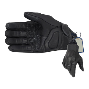 Gants de moto en cuir à écran tactile, couleur noire, protection antidérapante, coupe-vent, pour sports de plein air, gants de moto - Product Image 3