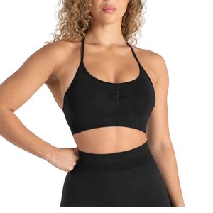 Custom Women Seamless Halter Neck Sports Bra High Support Gym Yoga Workout Fitness Activewear Custom Logo Wholesale - Product Image 1
