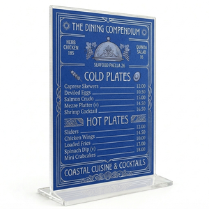 Exhibidor de Acrílico Personalizado para Pósteres, Soporte de Doble Cara Impermeable para Mostrar Letreros en Mostradores de Recepción de Oficinas - Product Image 4