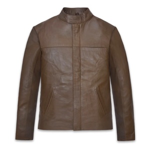 Chaqueta de piel de oveja auténtica para hombre, con cremallera larga, estilo shearling, en oferta para invierno. - Product Image 1