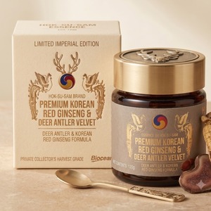 BIOCEAN Extrait de Ginseng Rouge Coréen et Tonique Liquide Fermenté de Bois de Cerf Sans Gluten Faible en Sucre 310g pour la Gestion de l'Énergie et le Système Immunitaire - Product Image 1