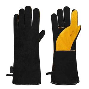 Gants de soudage en cuir de vachette durable avec doublure en coton pour la fabrication métallique et la protection en atelier - Product Image 4