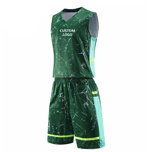 NAQQASH SPORTS Men's Sleeveless Basketball Jersey Green <b>White</b> Color Block Moisture Wicking Regular Fit All Seasons Sport Apparel - Product Image 2