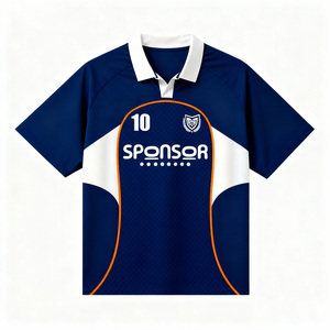 Maillots de football rétro personnalisés, t-shirts vintage à col piping pour hommes, maillot de football kaki de haute qualité - Product Image 3