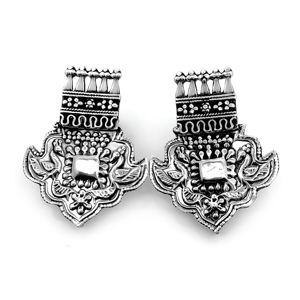 Silver Mountain SKU7675 Pendientes de Plata de Ley 925 con Grabado Floral Vintage, Motivo Geométrico, para Mujer, con Sello 925, Regalo - Product Image 3