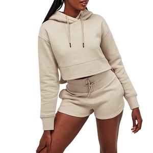 Sudadera con Capucha Corta Personalizada con Logotipo para Mujer, Sudadera con Capucha Deportiva de Manga Larga con Cordón, Sudadera Corta de Forro Polar Cálida para Mujer 2026 - Product Image 4