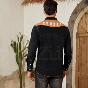 Camisas FR color caqui para hombre con certificación UL, resistentes al fuego, DA DA-547, nivel D de protección para petróleo y gas, NFPA 2112 para categoría 2, 100 % algodón - Product Image 4